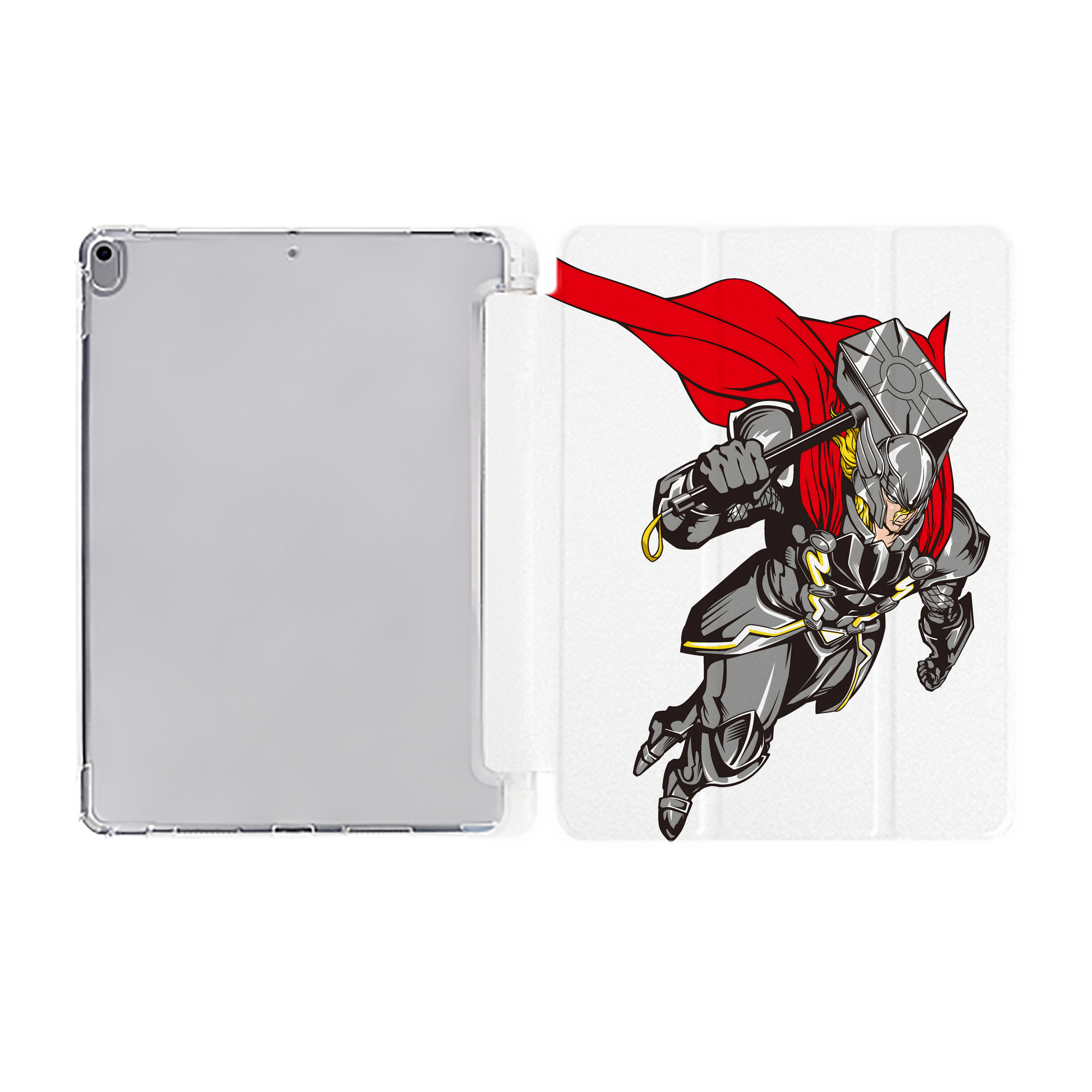 （画像用） アベンジャーズ The Avengers IPad ケース ペン収納付き 三つ折りスタンド PUレザー×シリコン 対応機種9.5/10.5/10.9インチ
